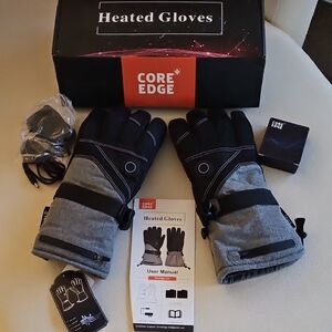 Core Edge Heated Gloves - Black and Gray